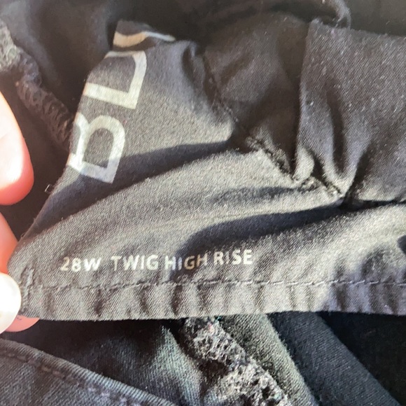 BDG Twig High Rise Raw Hem Black Shorts Highwaist - Picture 7 of 9